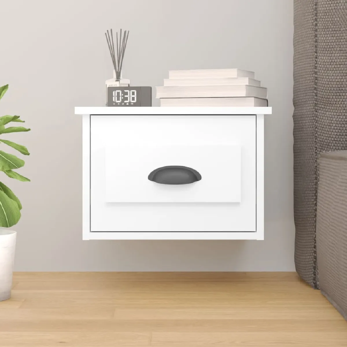 Vidaxl Blanc Table De Chevet Murale