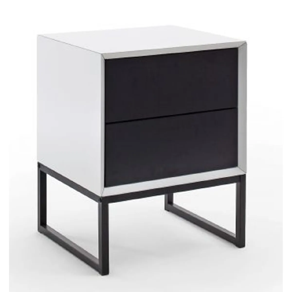 Pegane Table de chevet moderne - Blanc