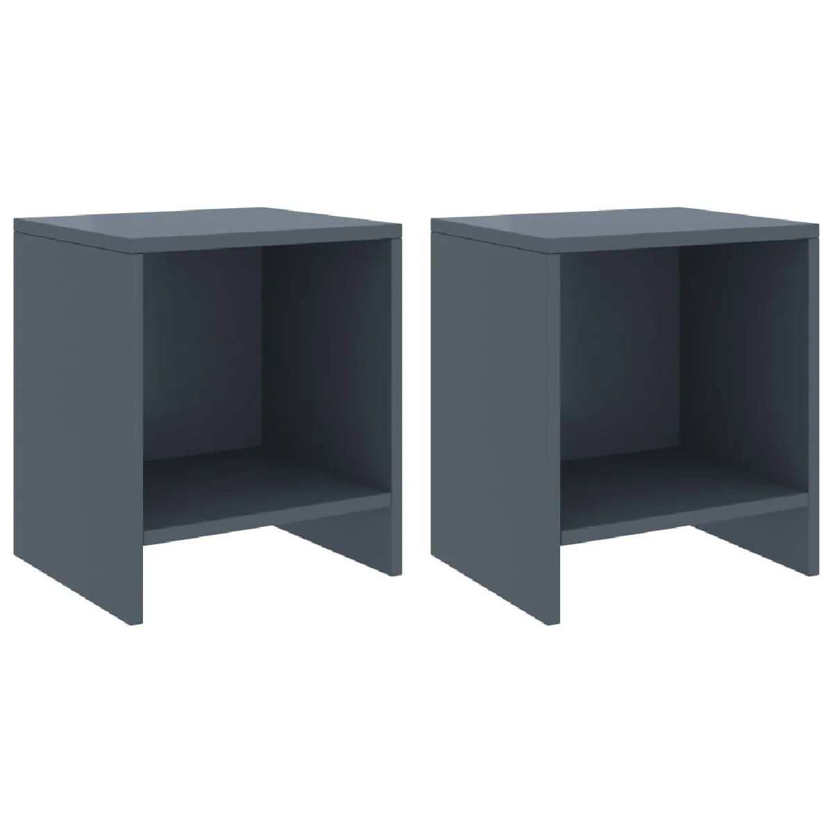 vidaXL Tables de chevet 2 pcs - Gris clair