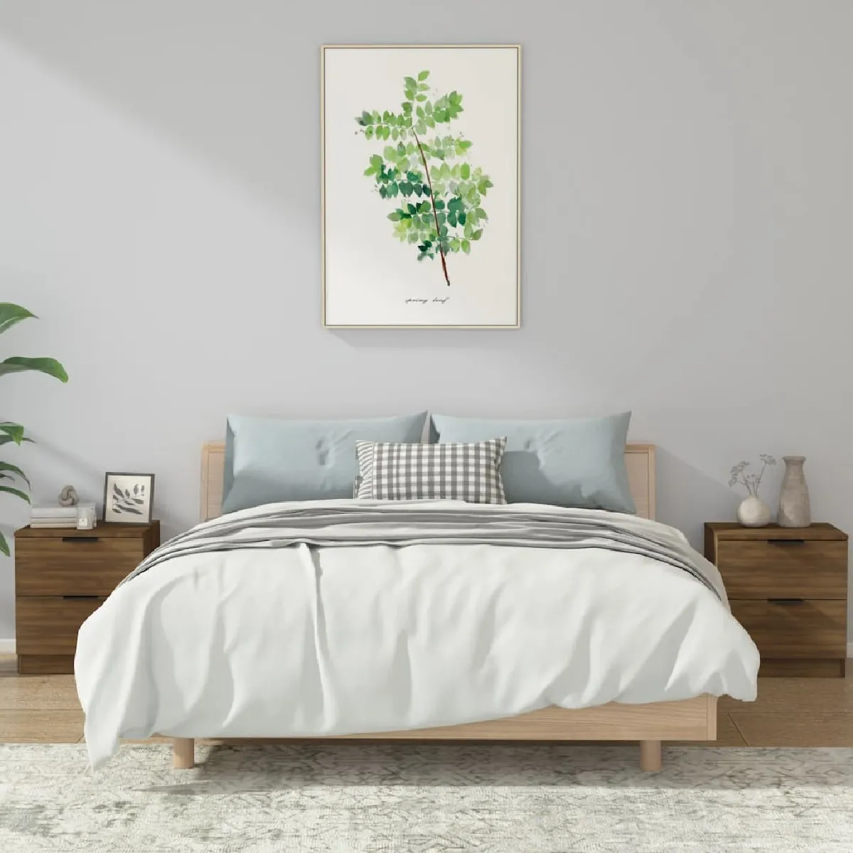 vidaXL Tables de Chevet Chêne - vue 3