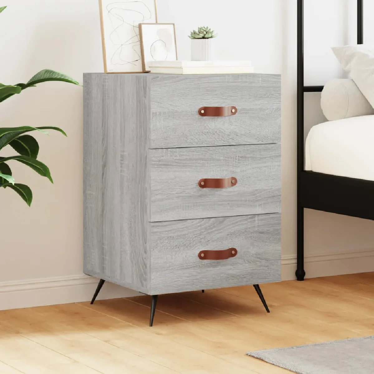 vidaXL Table de Chevet Sonoma Bois d'Ingénierie