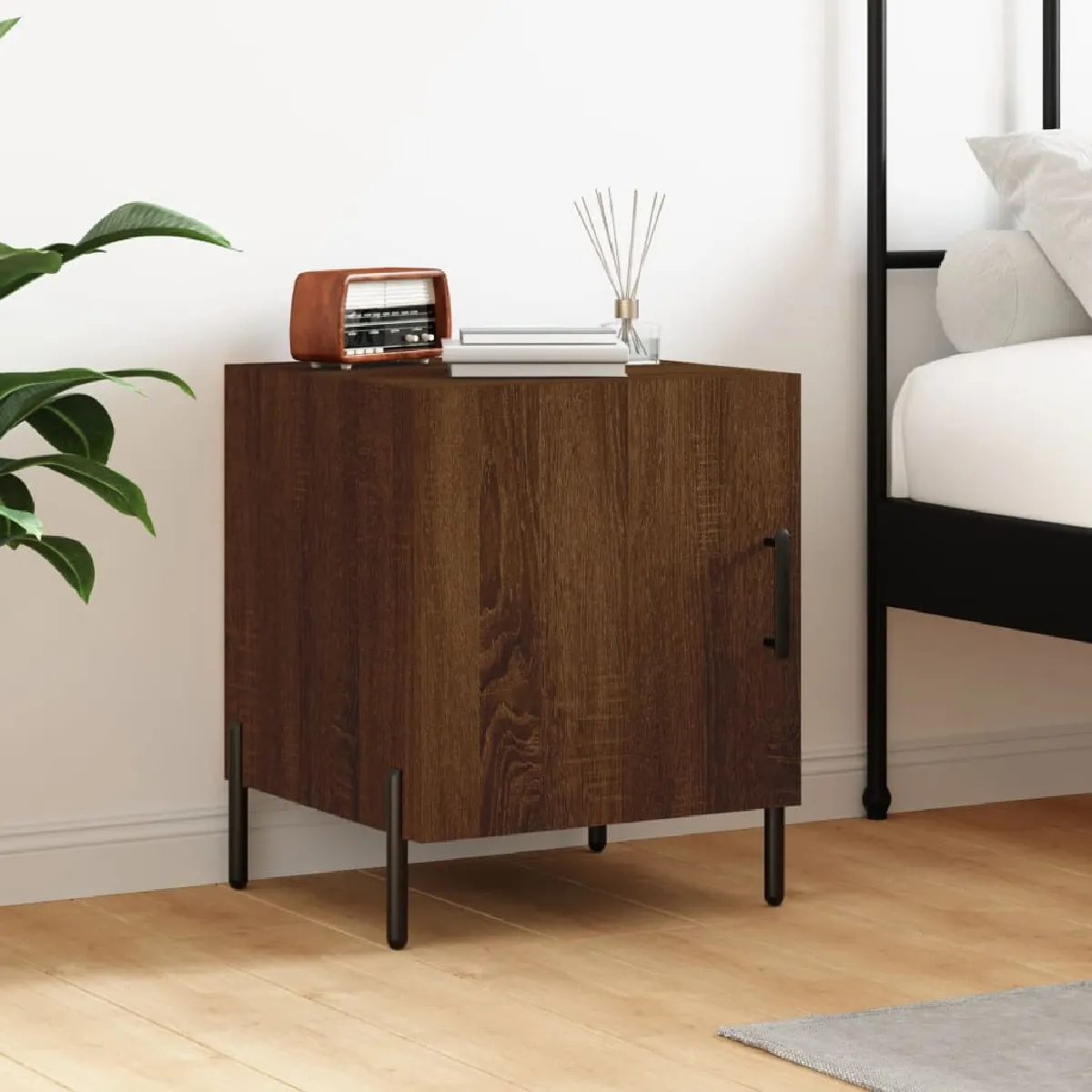 VIDAXL Table de chevet - Chêne marron