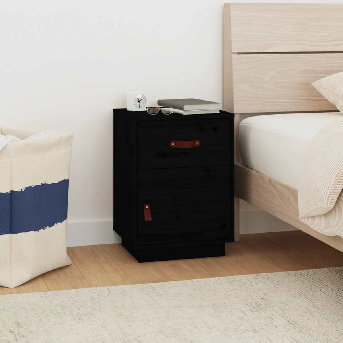 vidaXL Table de chevet Bois de Pin - vue 4