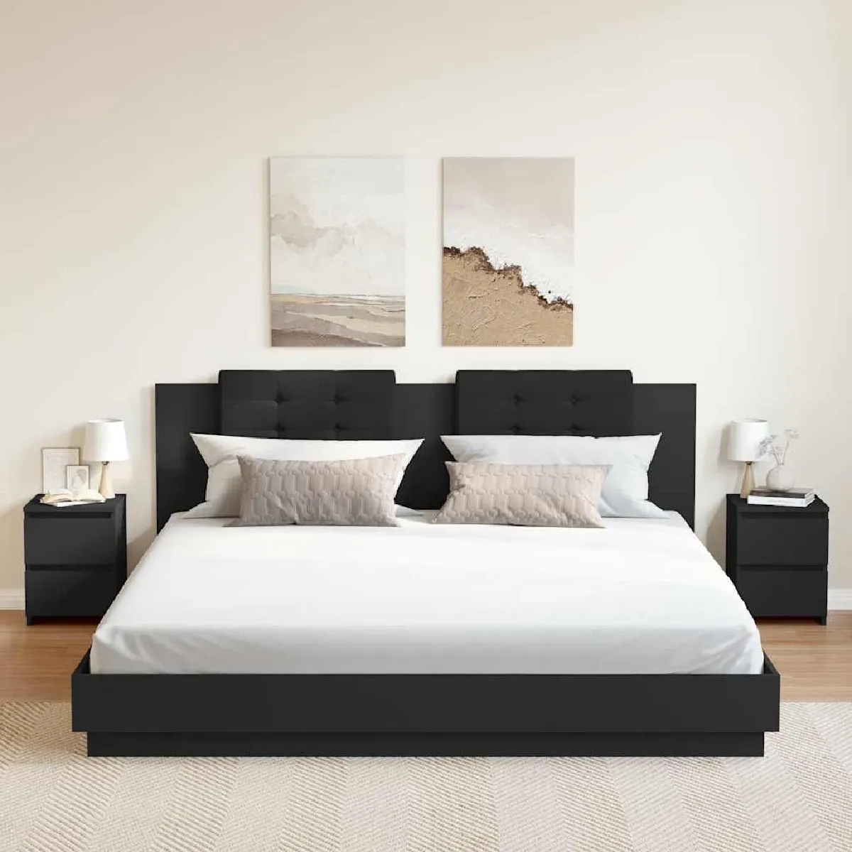 vidaXL Tables de chevet 2 pcs bois d'ingénierie