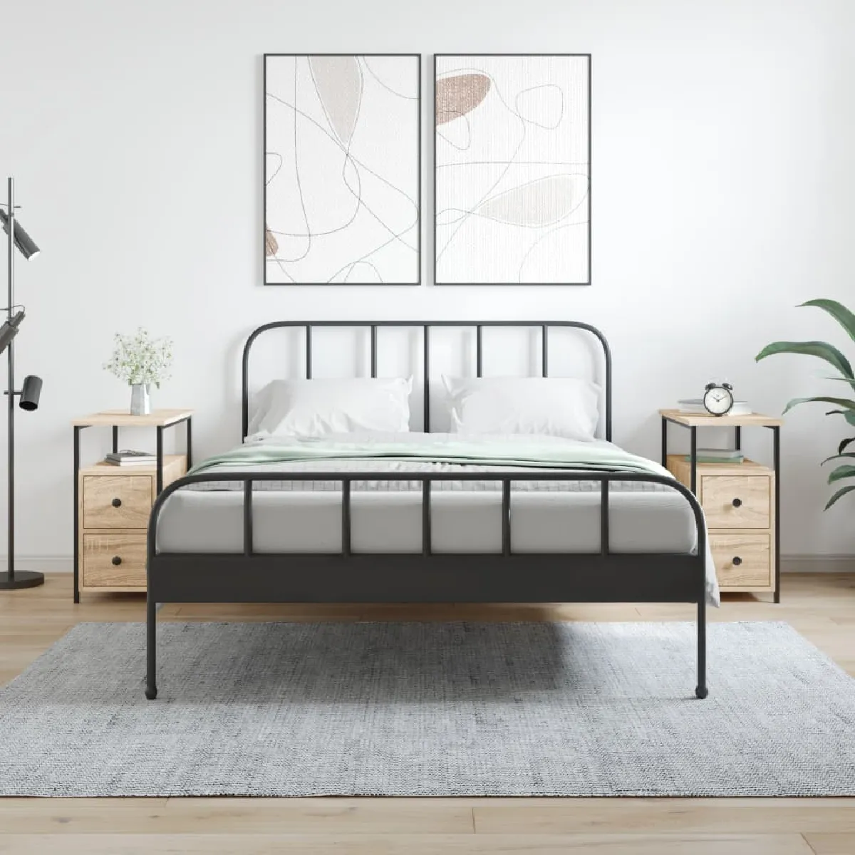 vidaXL Tables de chevet 2 pcs Chêne sonoma