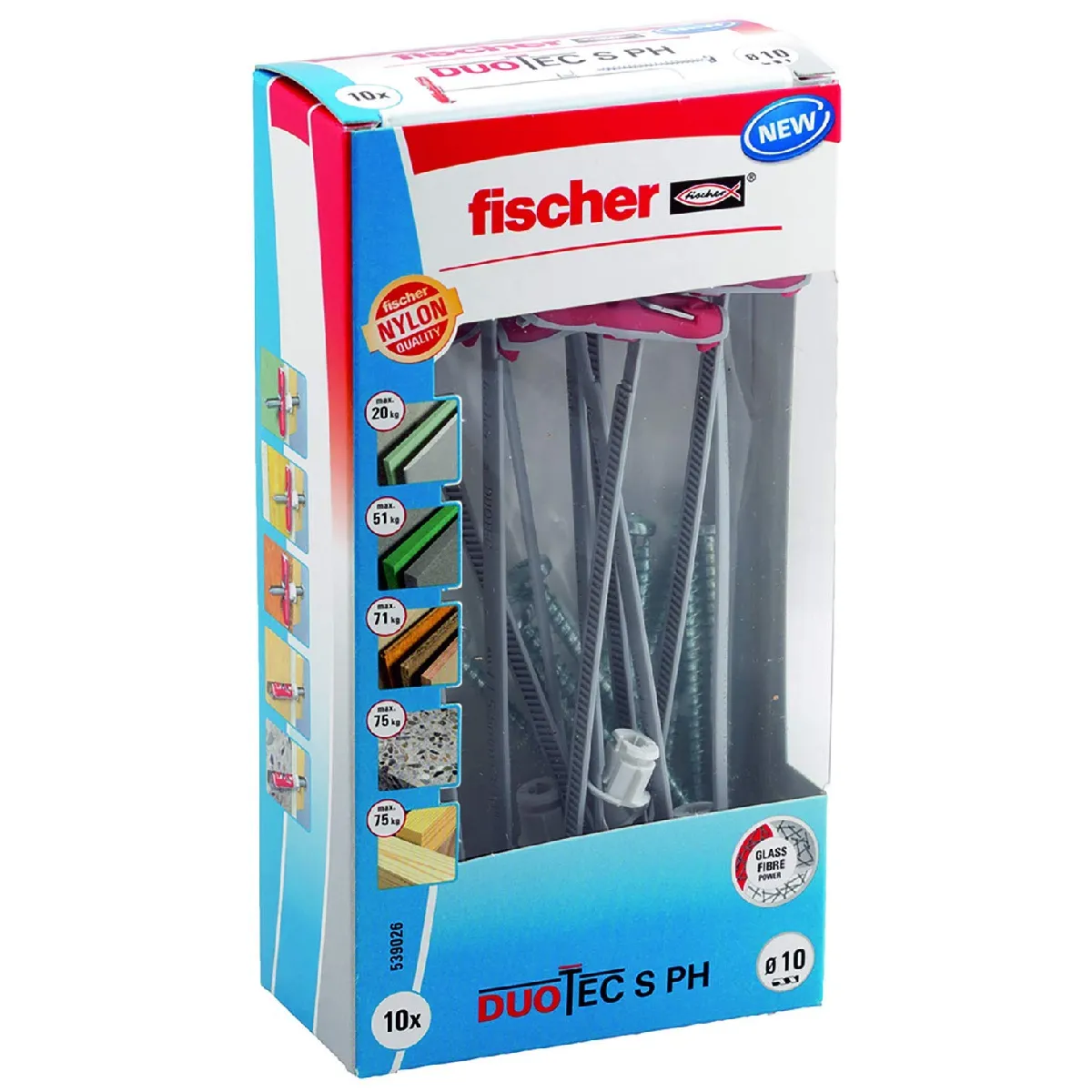 Fischer Chevilles nylon universelles - lot de 10