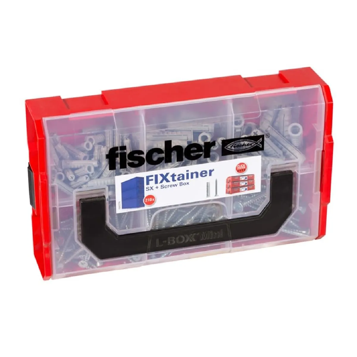 Fischer Jeu de chevilles murales SX avec vis FIXtainer 210 pcs