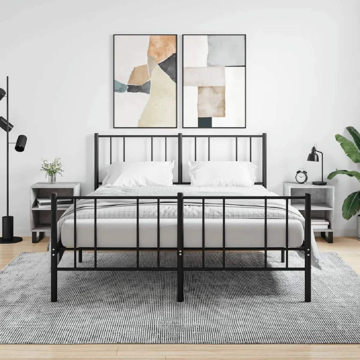 vidaXL Tables de chevet béton - vue 10