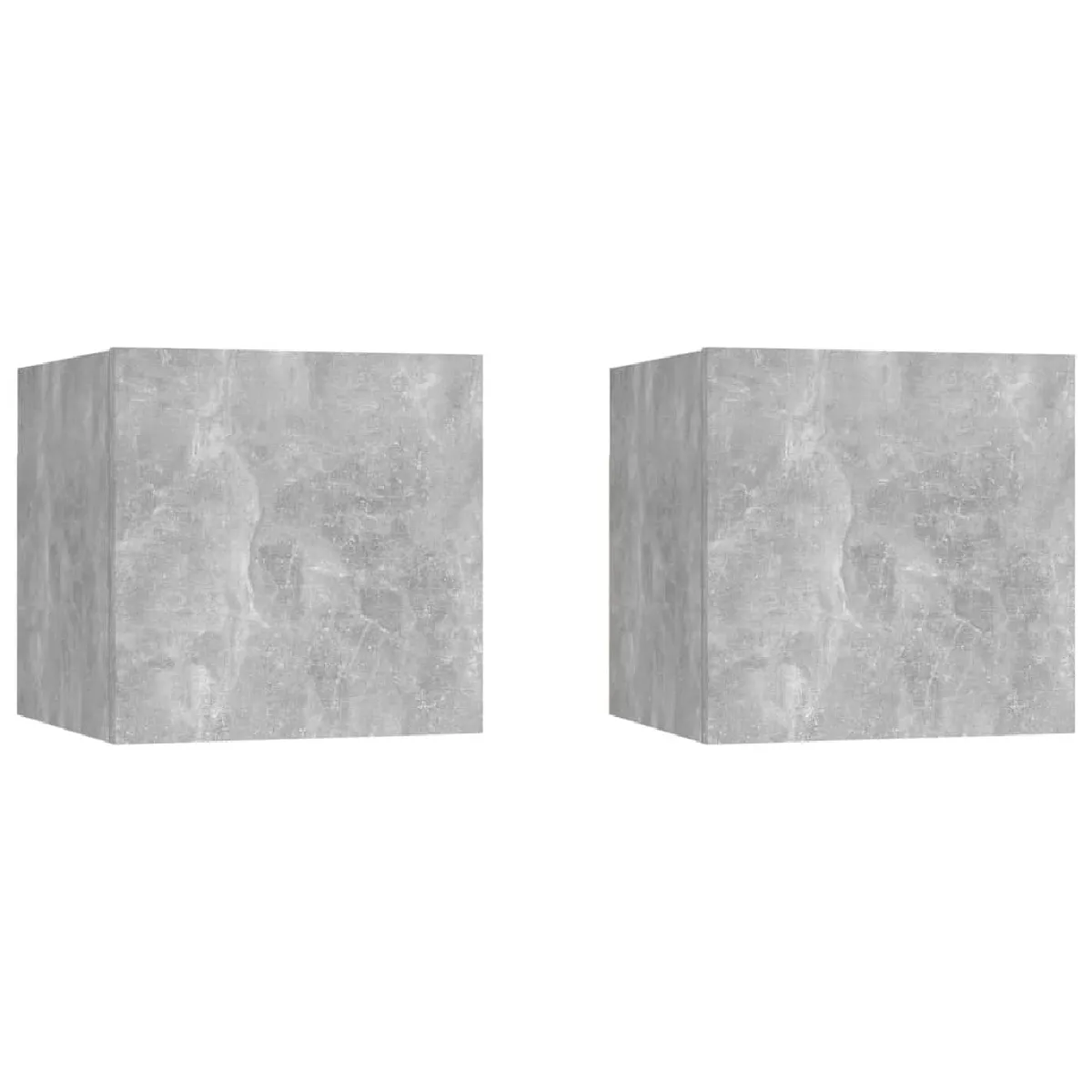 vidaXL Tables de chevet 2pcs béton - vue 3