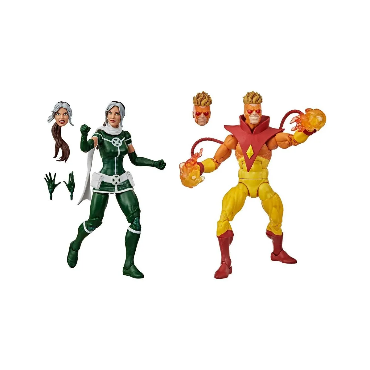 Hasbro X Men Marvel Legends Pack 2 Figurines Rogue & Pyro 15 cm