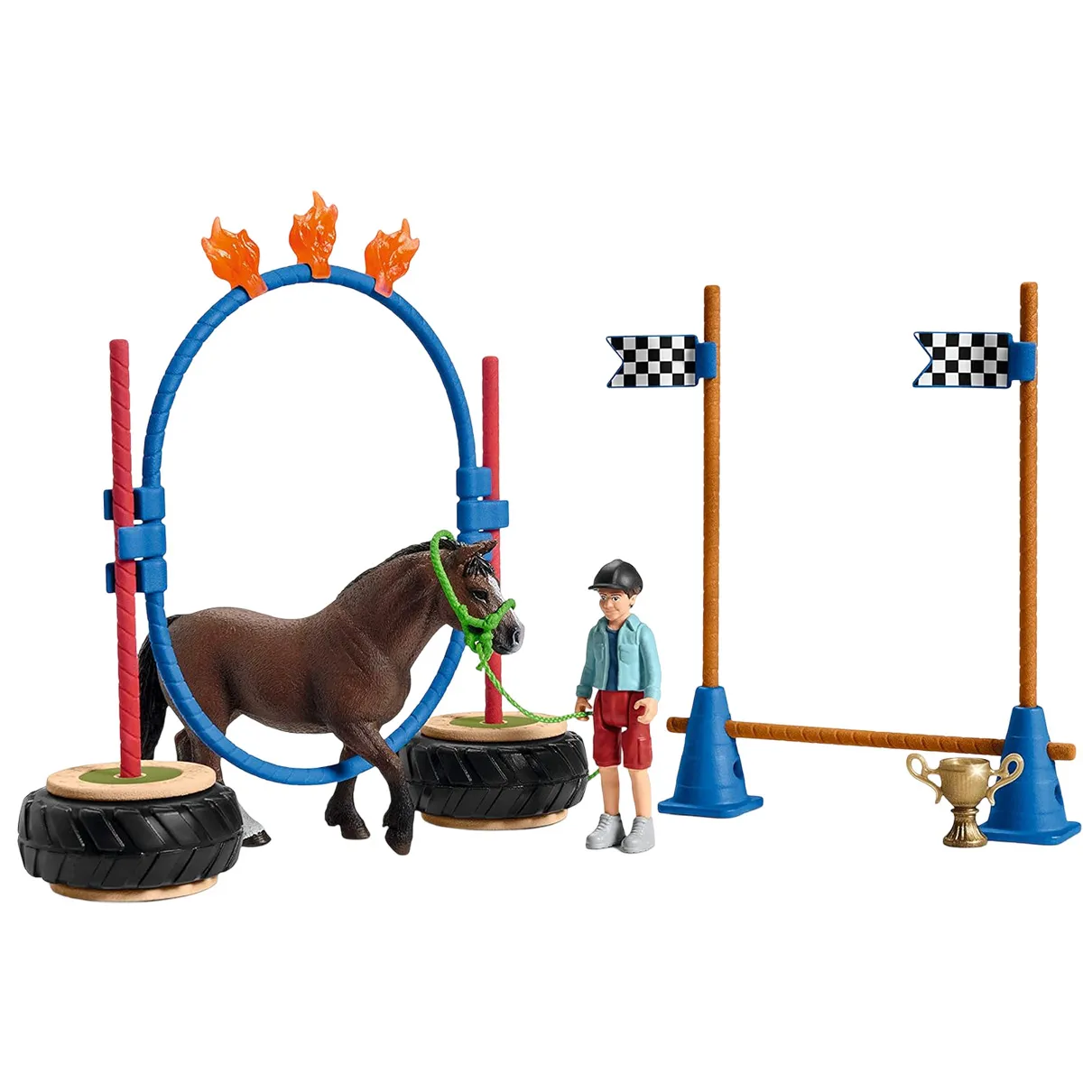 Schleich - Figurines et répliques - Set de Course d'Agilité avec Poney - Image 4
