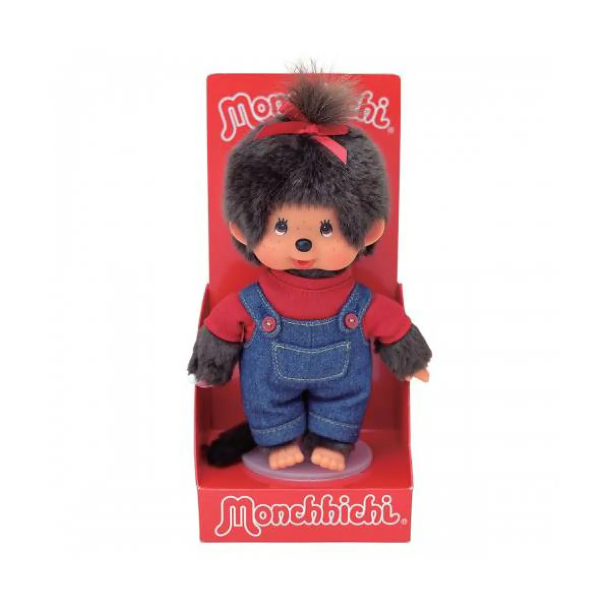 Bandai Monchhichi Peluche Monchhichi veste en jean Peluche iconique des années 80 Peluche toute douce 20 cm pour enfants et adultes SE23396 - vue 6