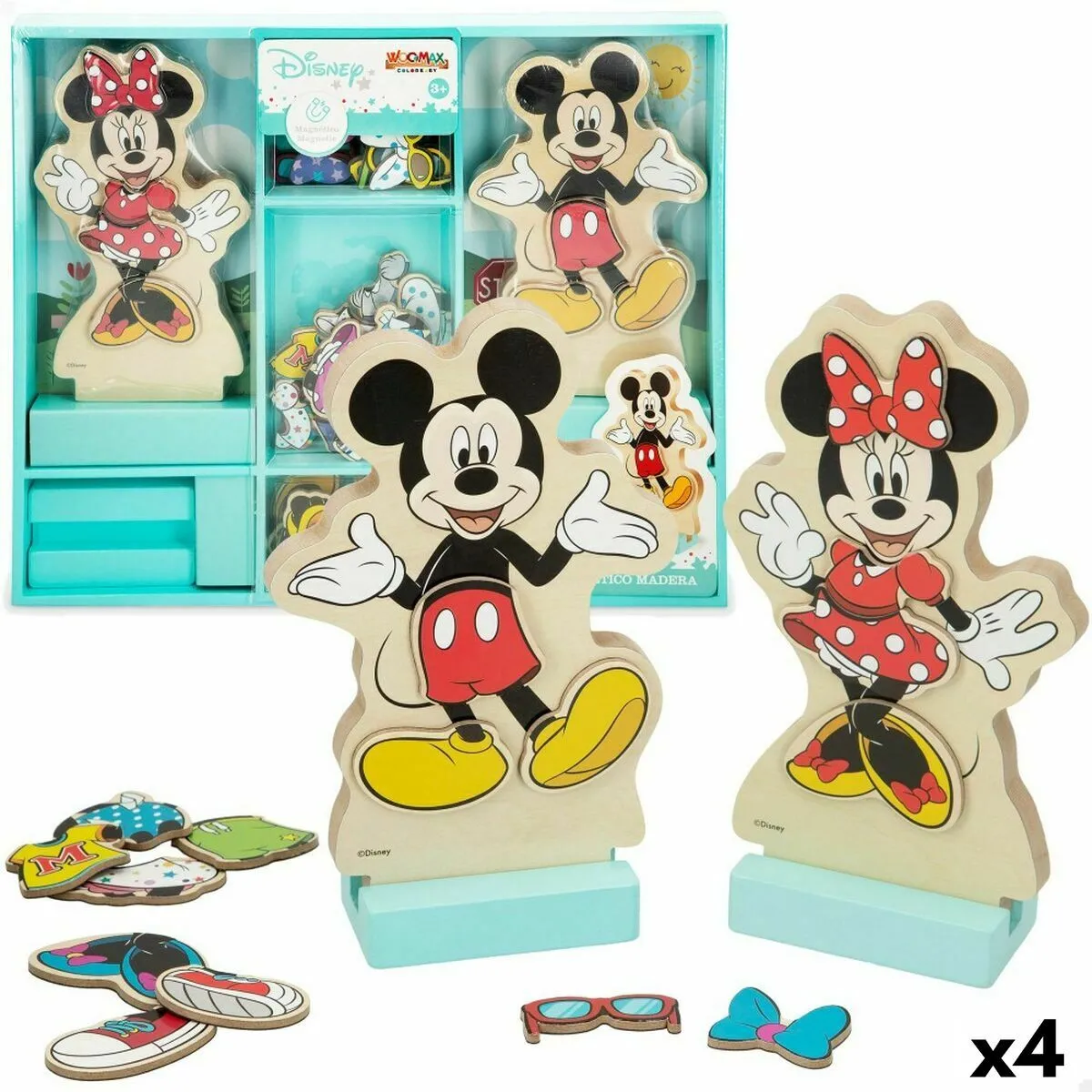 Disney Figurines 54 Pièces Bois 11 5x17 5 cm