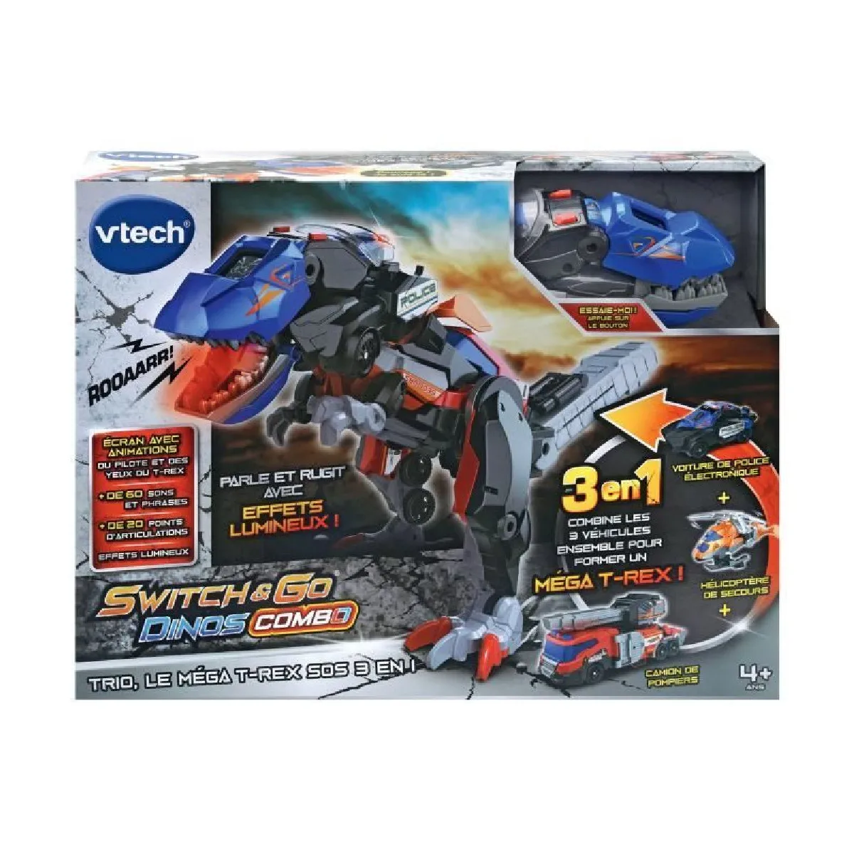 VTech Switch & Go Combo Trio le Méga T Rex SOS