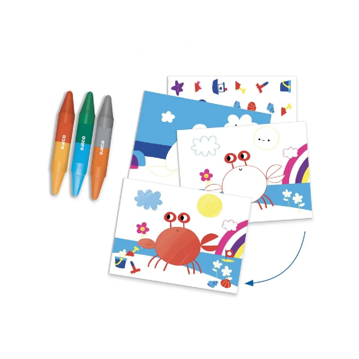 Djeco Multicolore Coffret Loisirs Créatifs La Mer Et Ses Plaisirs - Image 3