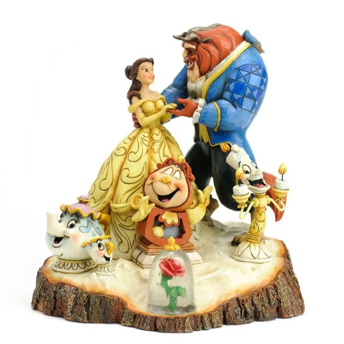 La Belle et La Bête Figurine Wood