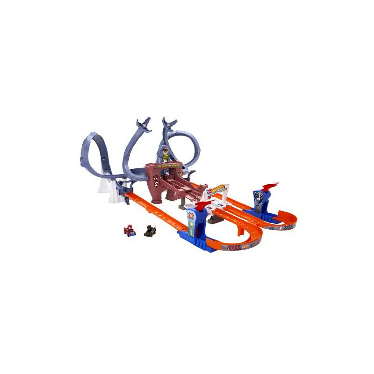 Hot Wheels RacerVerse Piste de Course Mobile de Spiderman Coffret Circuit avec Voitures de Course Hot Wheels Spiderman et Panther Course en Plusieurs Tours pour échapper à Doc Ock HPL34 - vue 3