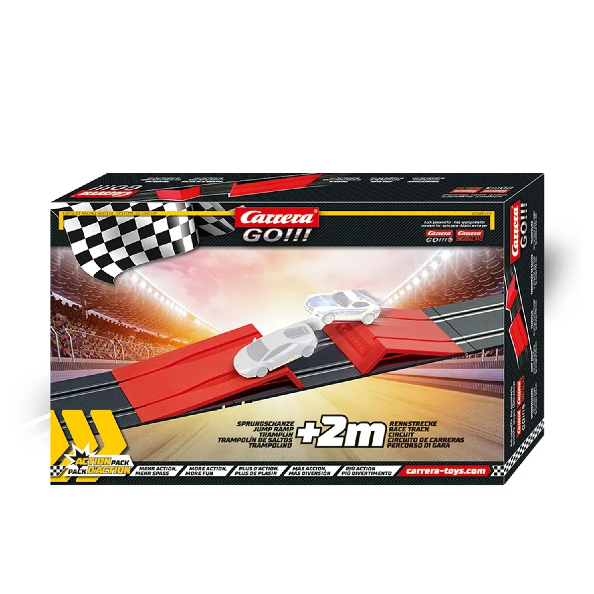 Carrera Rouge Digital 143/Go !!!!! Action Pack Rampes Et Tronçons De Piste De 2 Mètres - Image 2