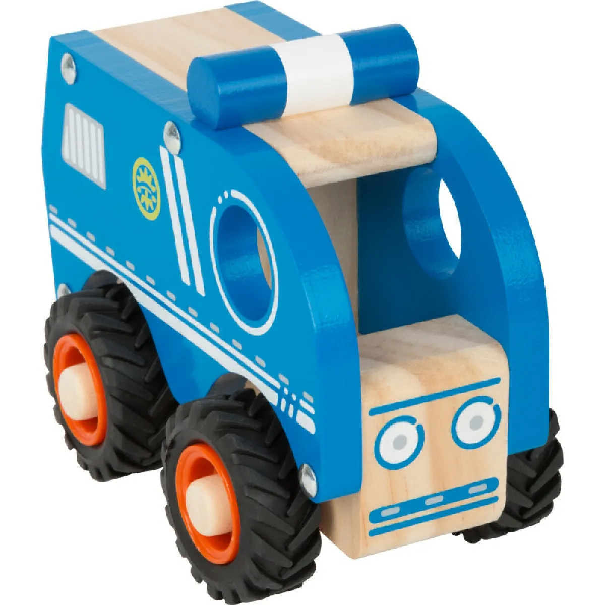 Small foot Camion de police en bois - Bleu Small foot Camion de police en bois - Bleu