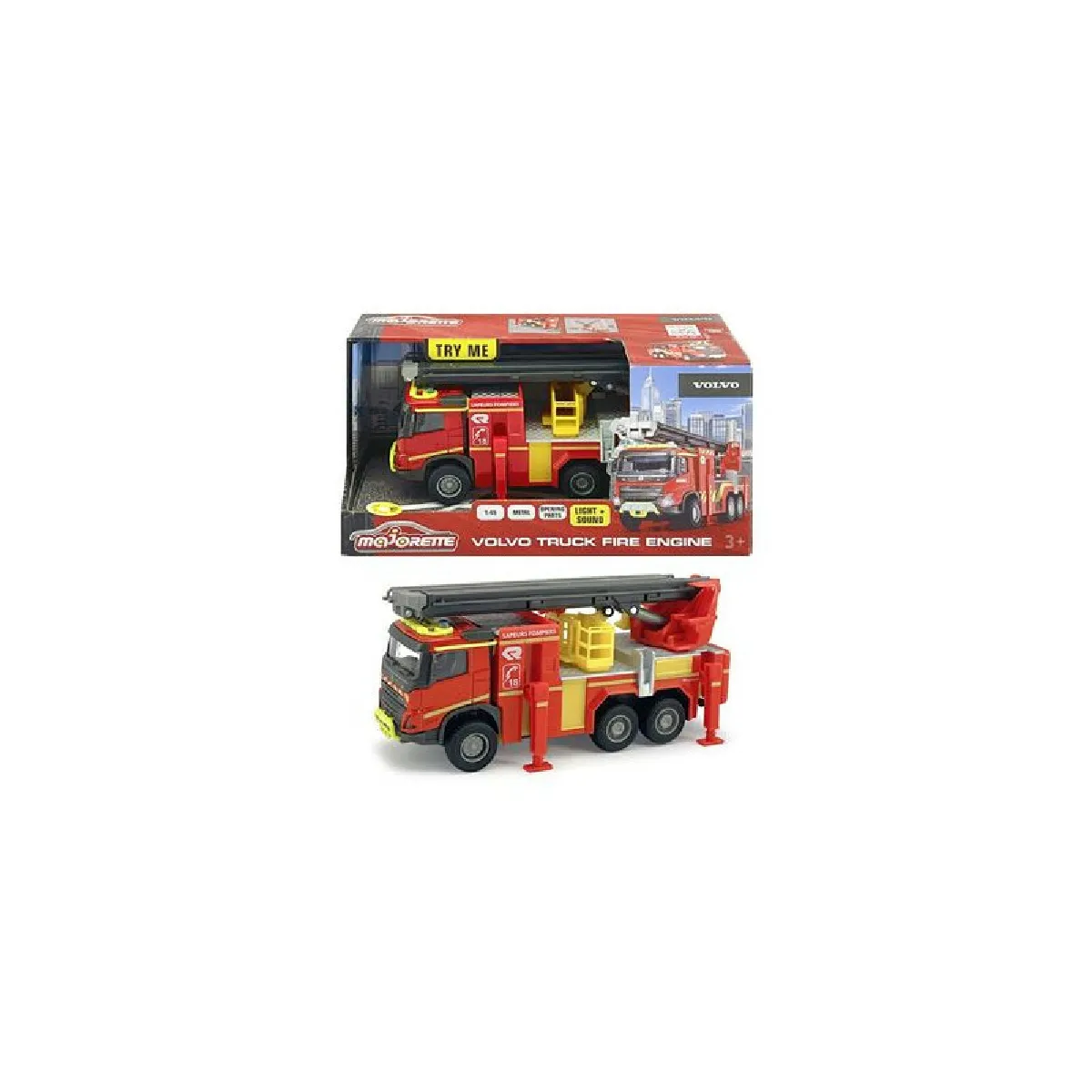 Camion De Pompier Volvo Majorette La Boîte - vue 2