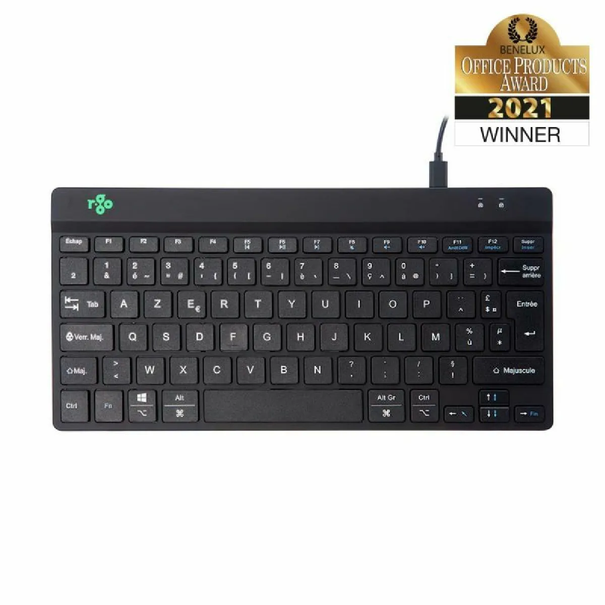 R-Go Tools Noir Compact Break (Rgocofrwdbl) Filaire Clavier Français, Azerty - Image 3