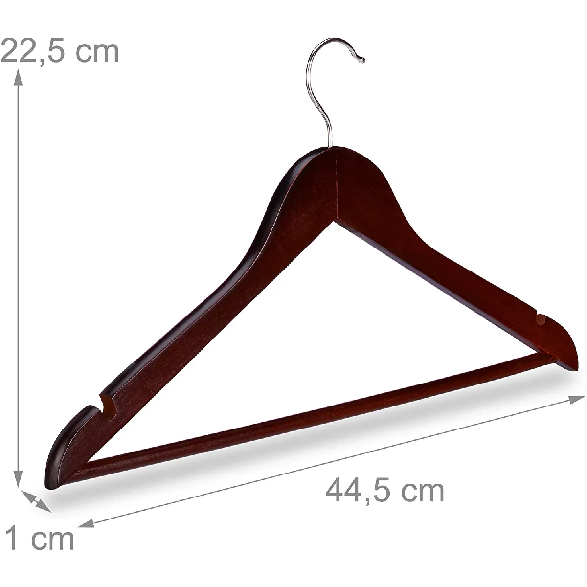 HELLOSHOP26  lot de 30 cintres manteau - Bois