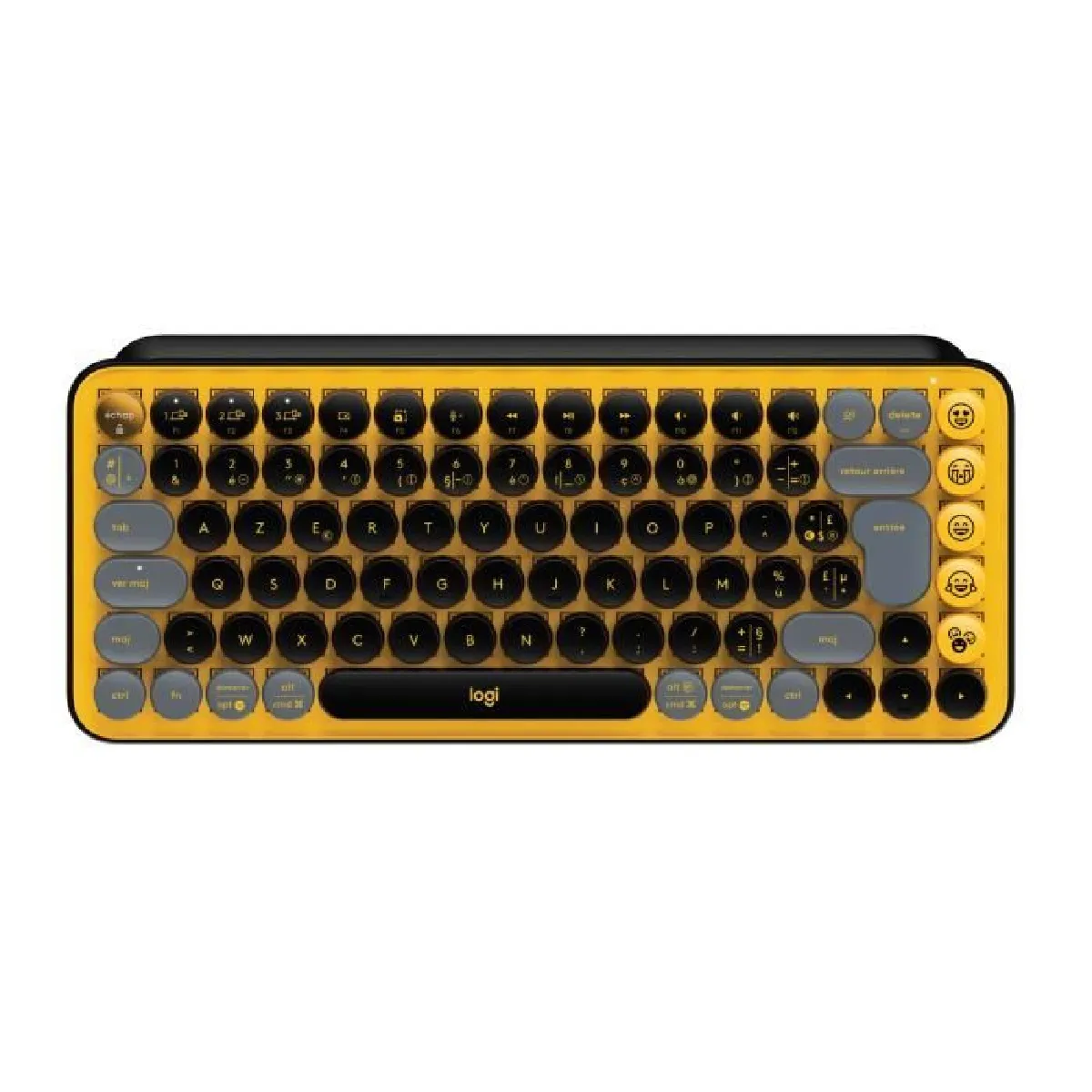 Clavier Sans Fil Logitech - POP Keys Mecanique avec Touches Emoji Personnalisables, Bluetooth ou USB, Design Compact Durable - J