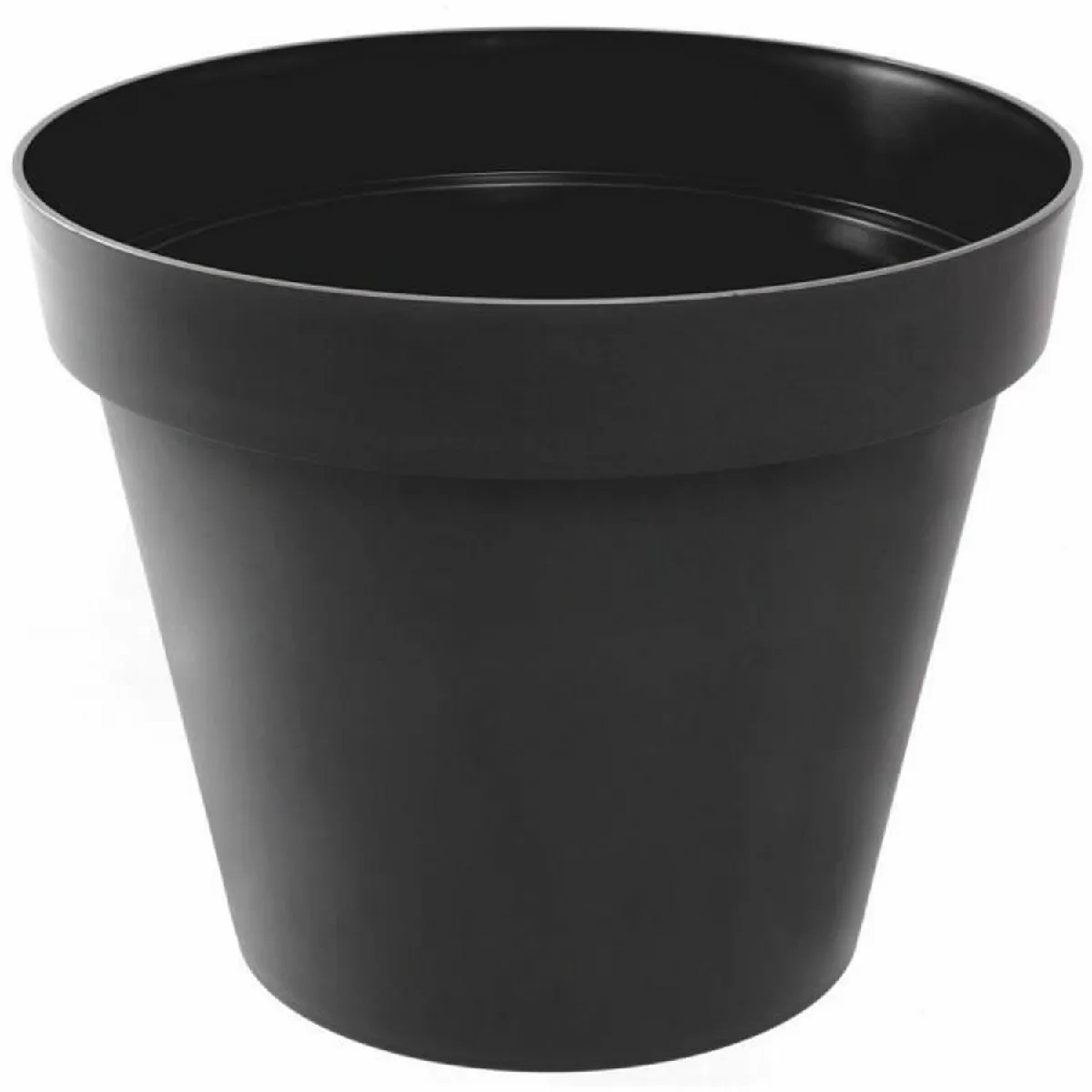 GENERIQUE - Pot de fleur rond Toscane - 30 cm - Gris anthracite - Image 4