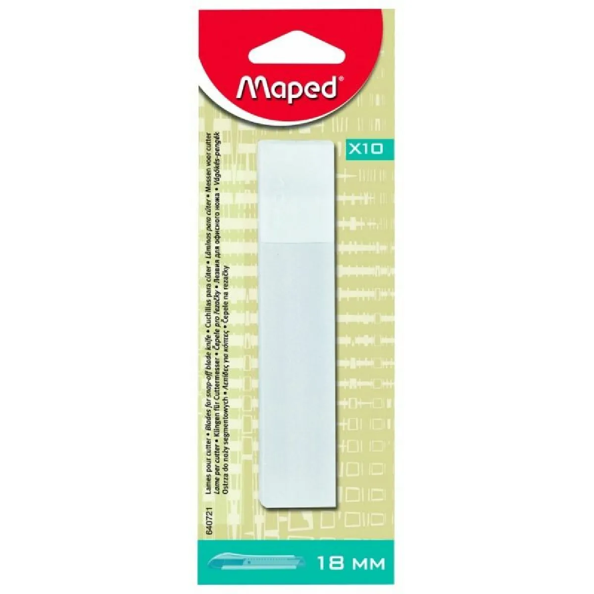 MAPED Lames de rechange pour cutter, lame: 18 mm, contenu: