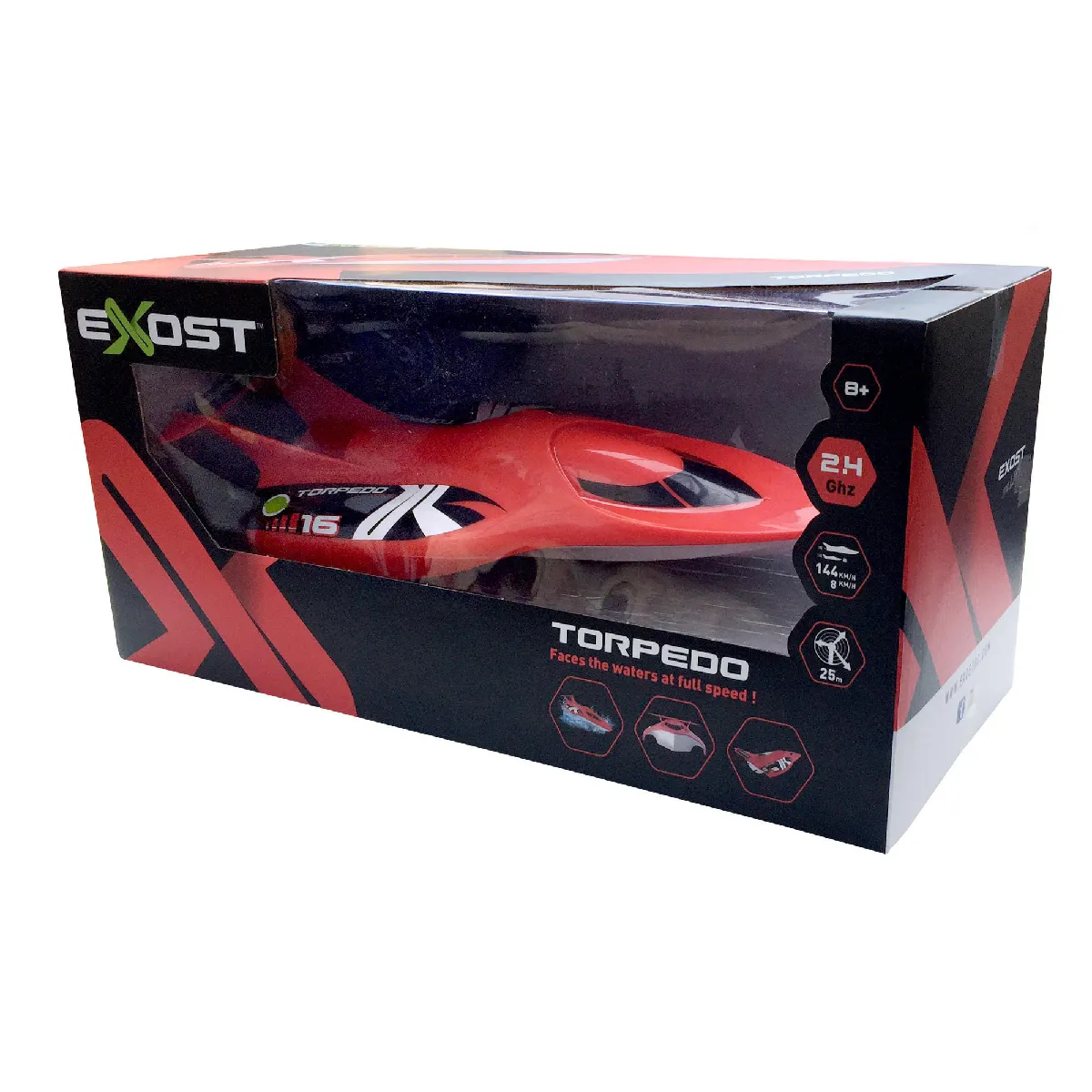 EXOST Bateau t&eacute;l&eacute;command&eacute; Torpedo - 1/18&egrave;me