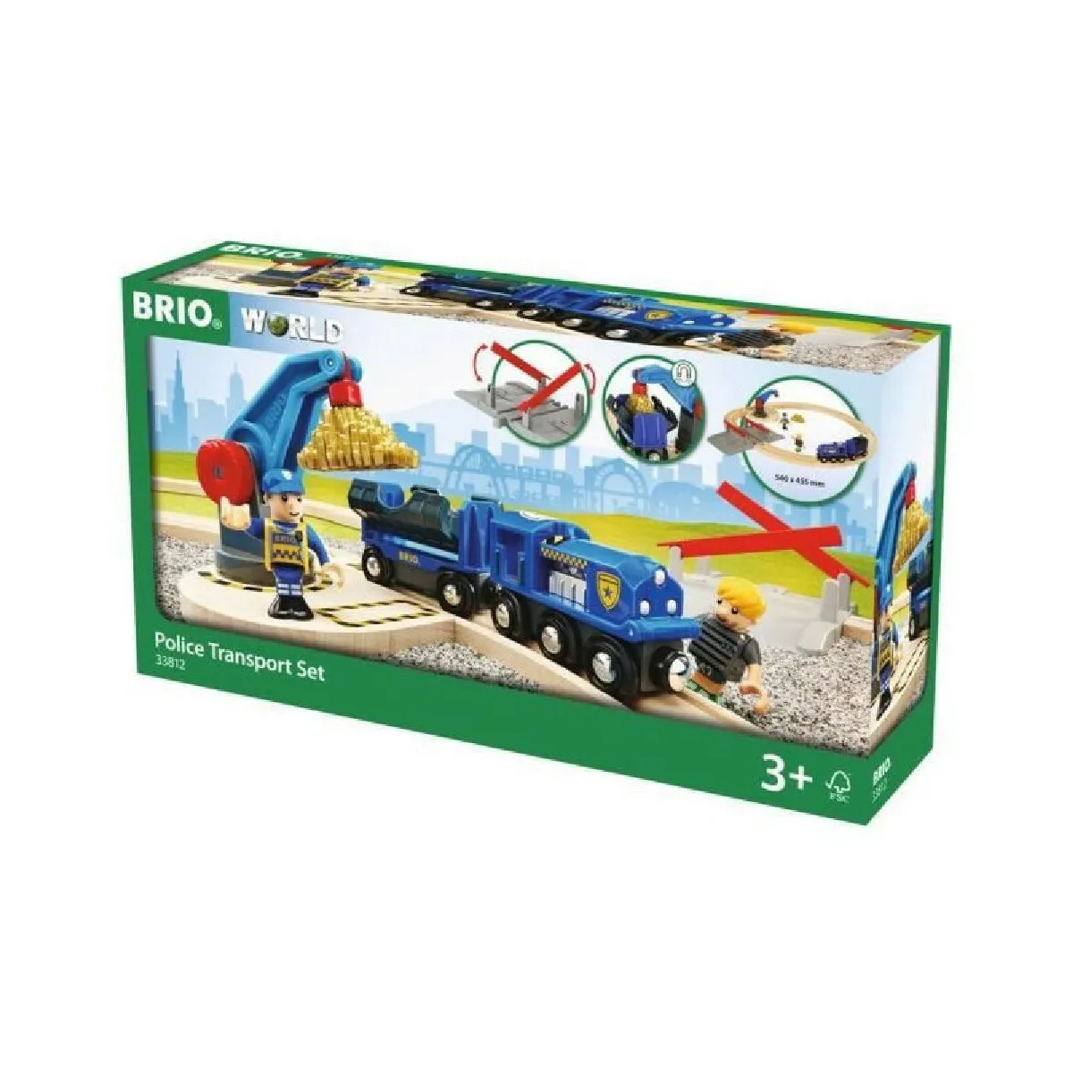 Brio Beige Circuit De Police En Bois World