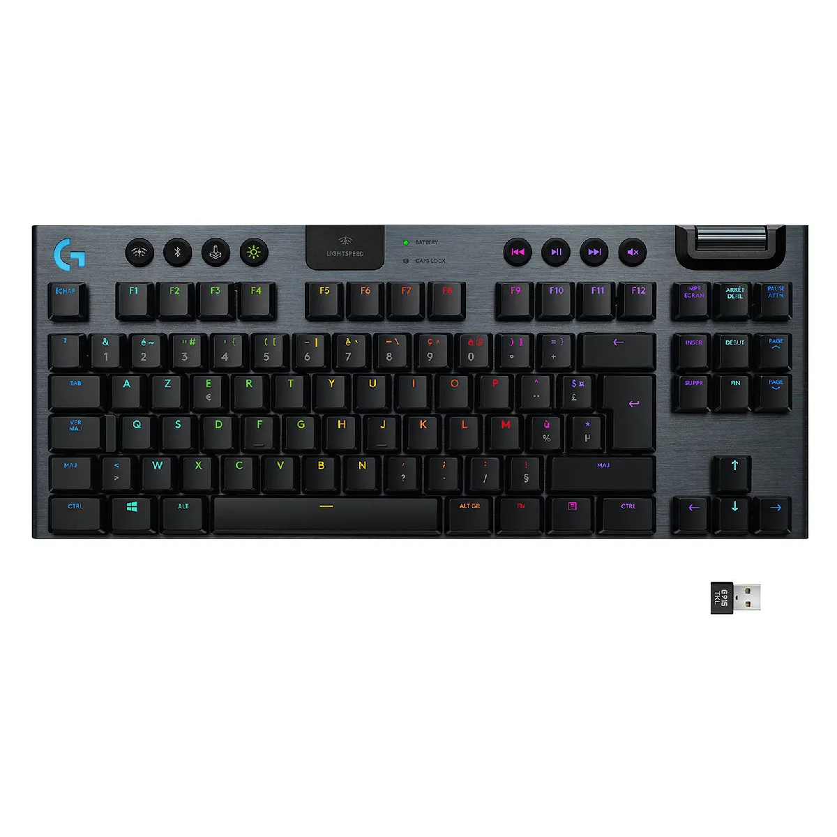 Logitech G915 TKL Lightspeed Carbone - vue 2