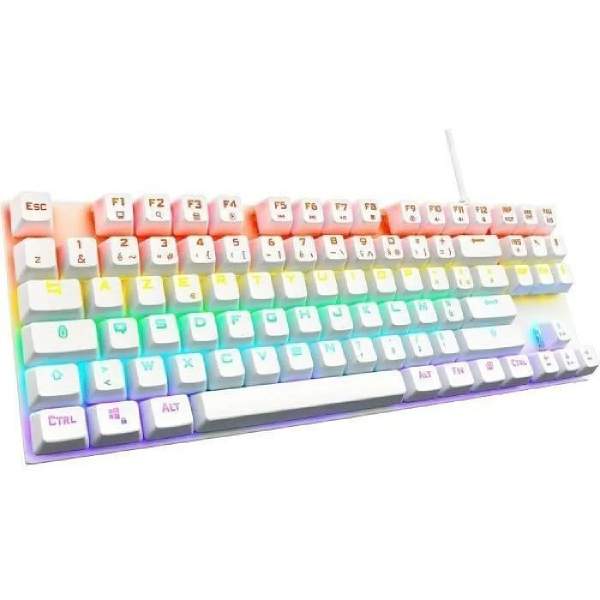 The G-Lab Blanc Clavier De Jeu - Keyz-Mercury-W/Fr - Mécanique - Tkl - Neuf - Image 6