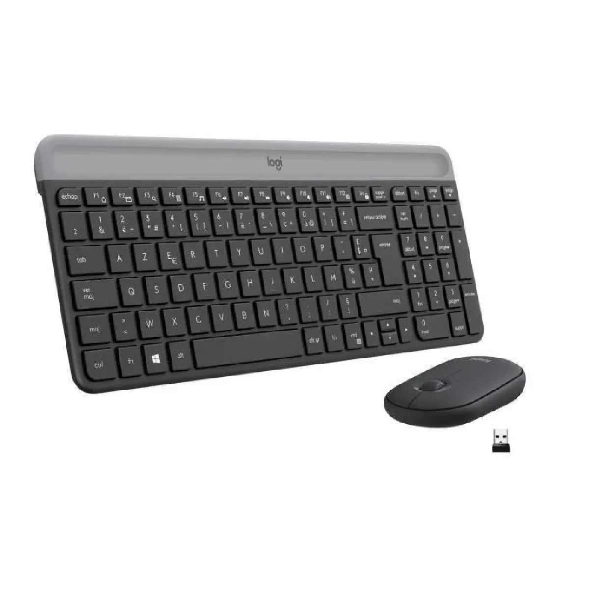 Logitech Noir Ensemble Clavier Et Souris Sans Fil Mk470 Ultra Fin - Image 4