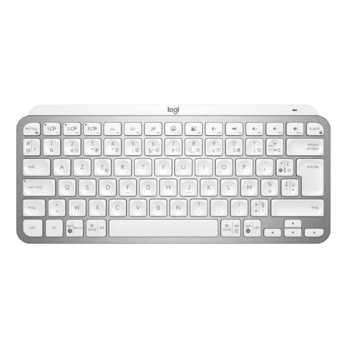 Logitech Clair/Gris Clavier Rétroéé Sans Fil Mx Keys Mini Pâle - Image 6
