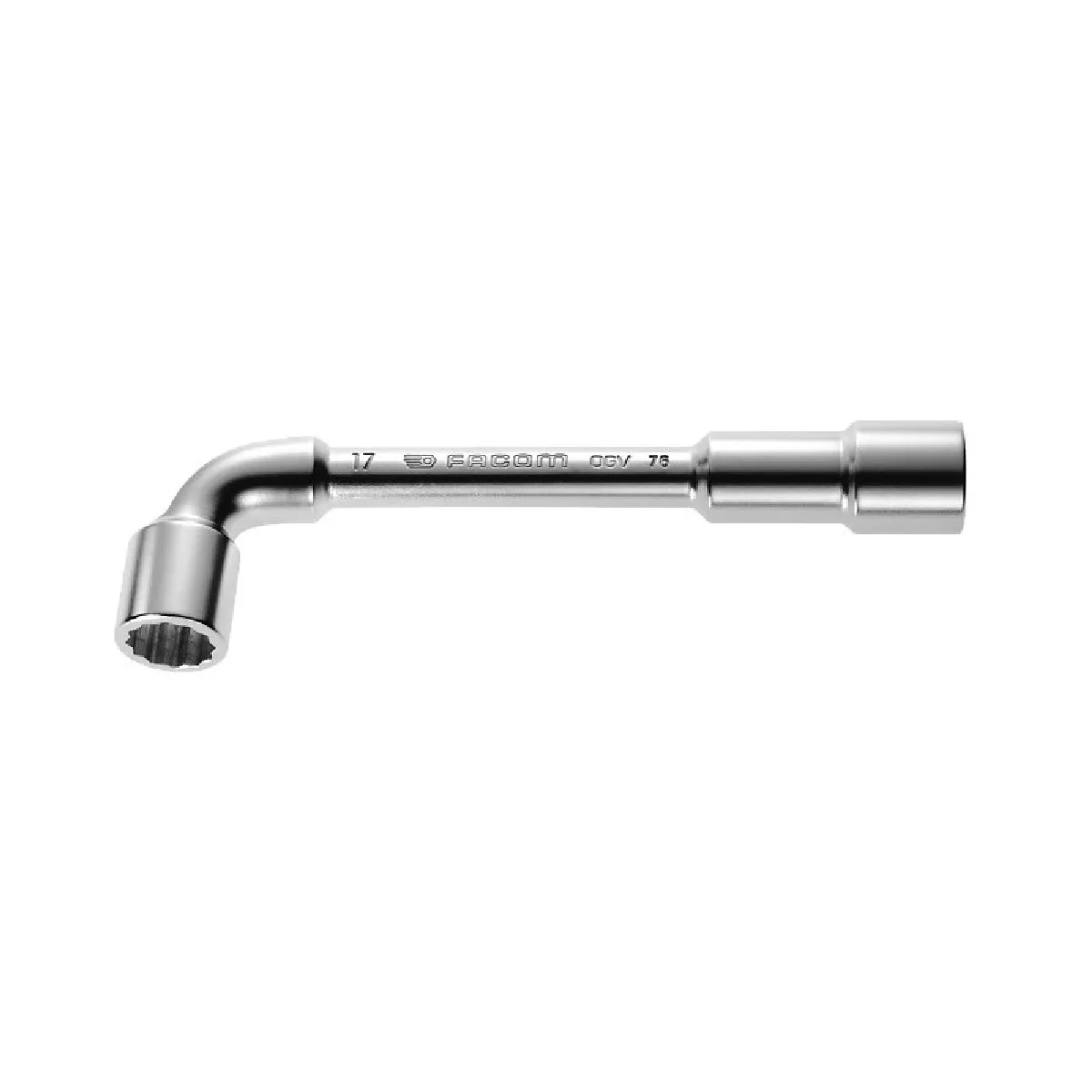Clé à pipe débouchée forgée 6x12 pans D.23mm .240mm FACOM 76. - vue 2