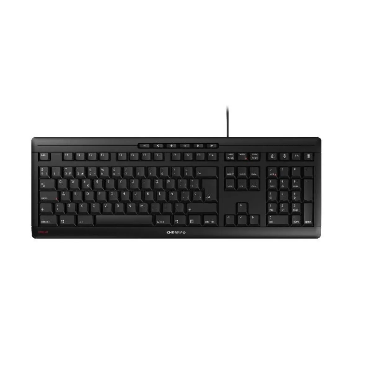 Cherry Noir Stream Keyboard (Noir) - Qwerty, Espagnol