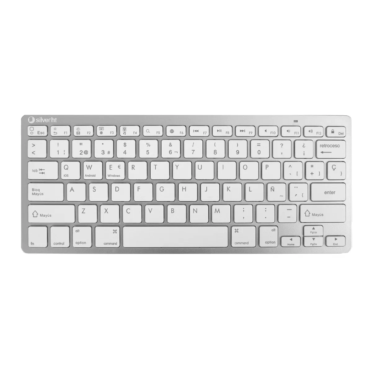 Silver Blanc Silverht Clavier Sans Fil