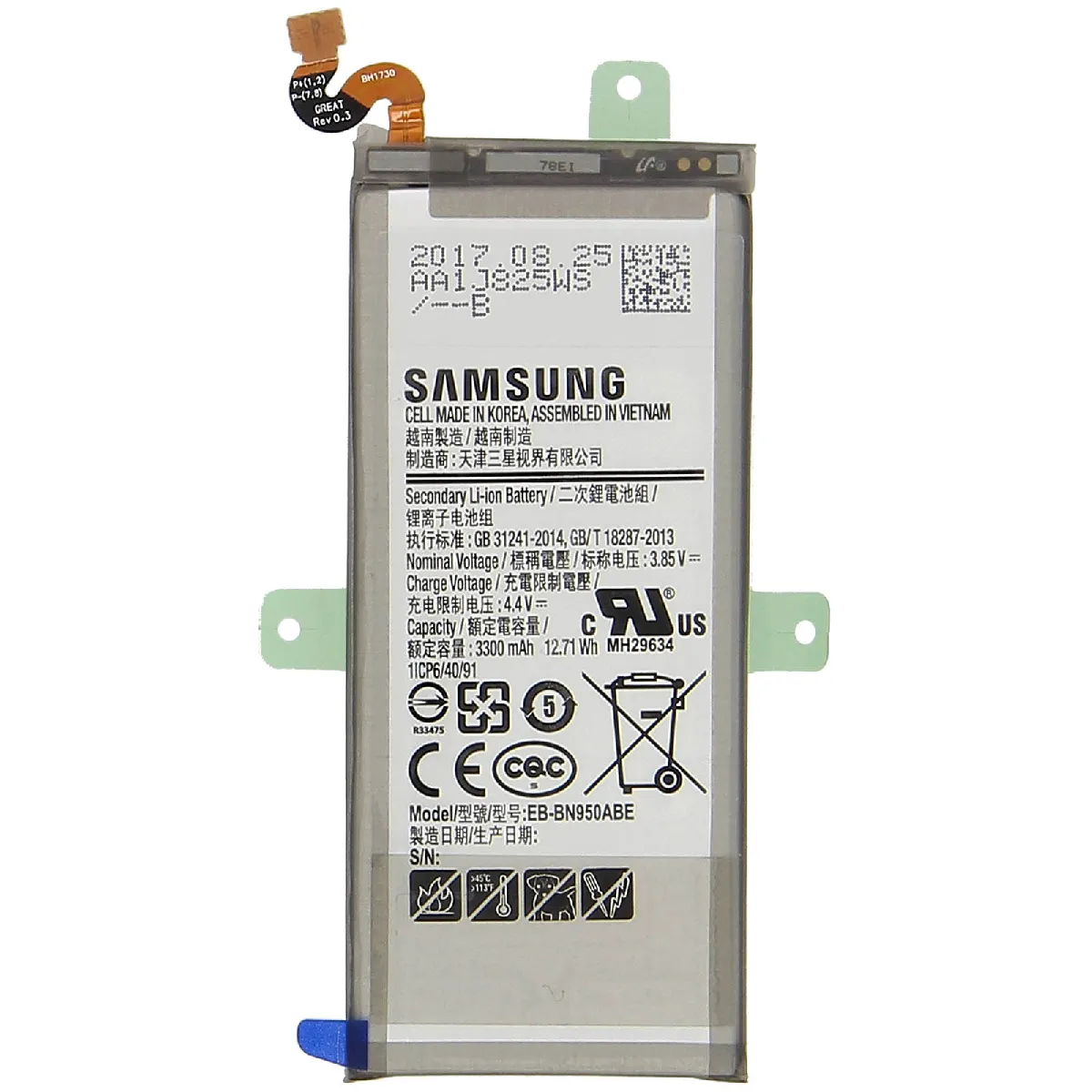Samsung Galaxy Note 8 Batterie Originale EB BN950ABE