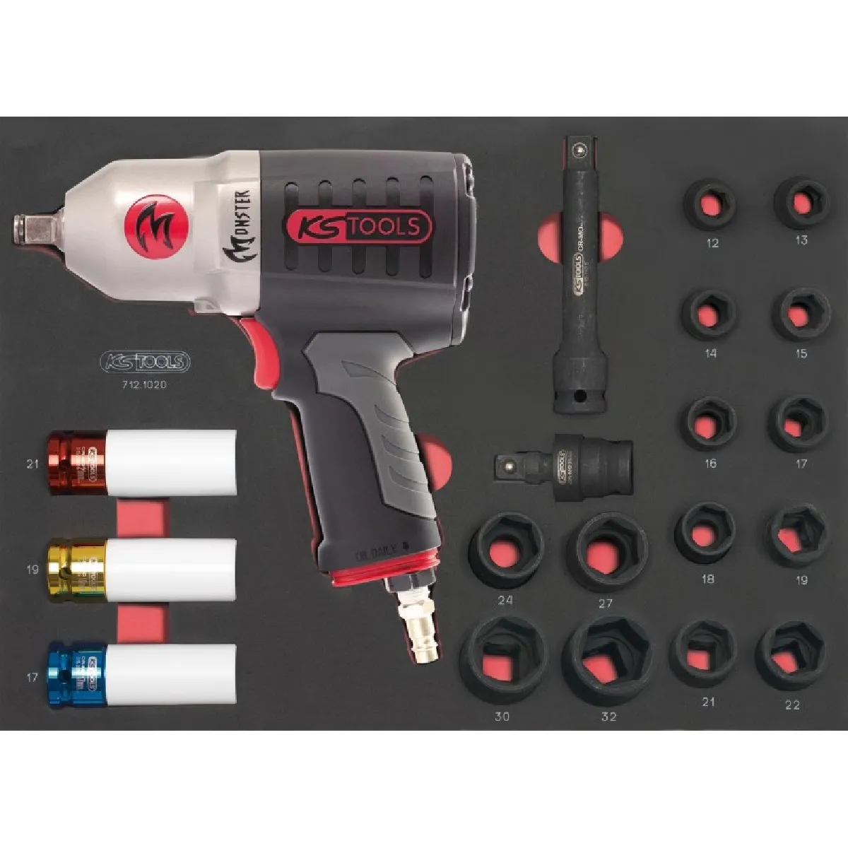 Ks Tools Jeu De Douilles Carré 1/2 - 20 Pièces