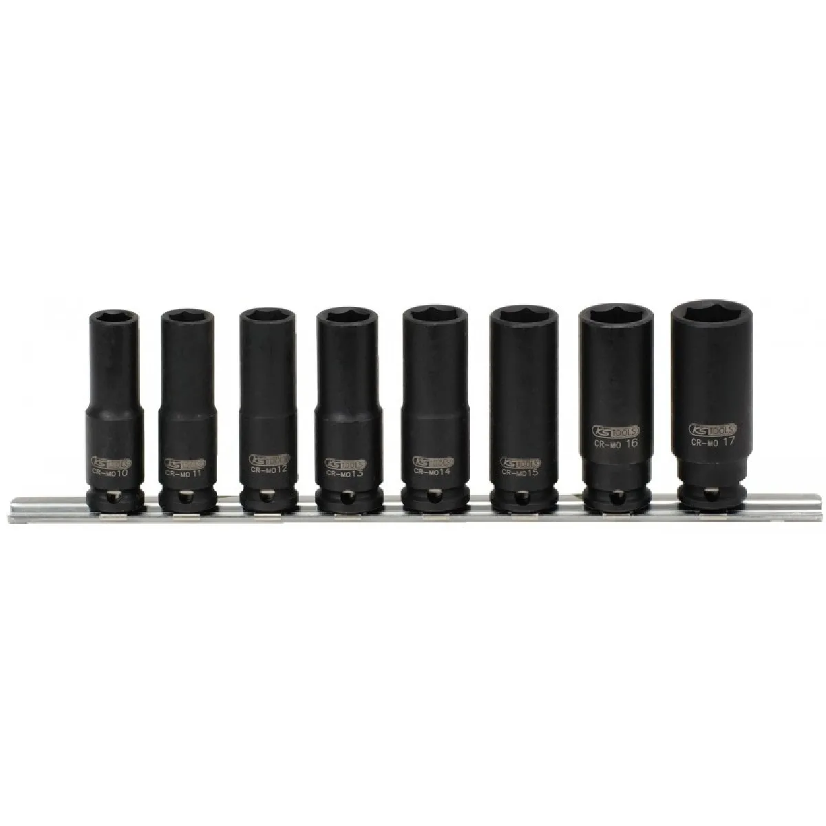Ks tools 3/8"" jeu de douilles &agrave; chocs 6 pans, longues, 8 pcs