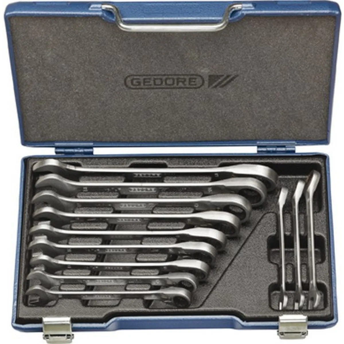 Gedore Coffret Clés Mixtes À Cliquet - 12 Pièces