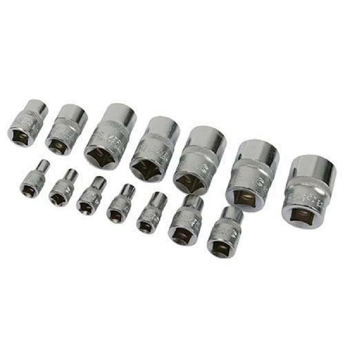 SILVERLINE Jeu de 14 douilles femelles Torx E4 E24
