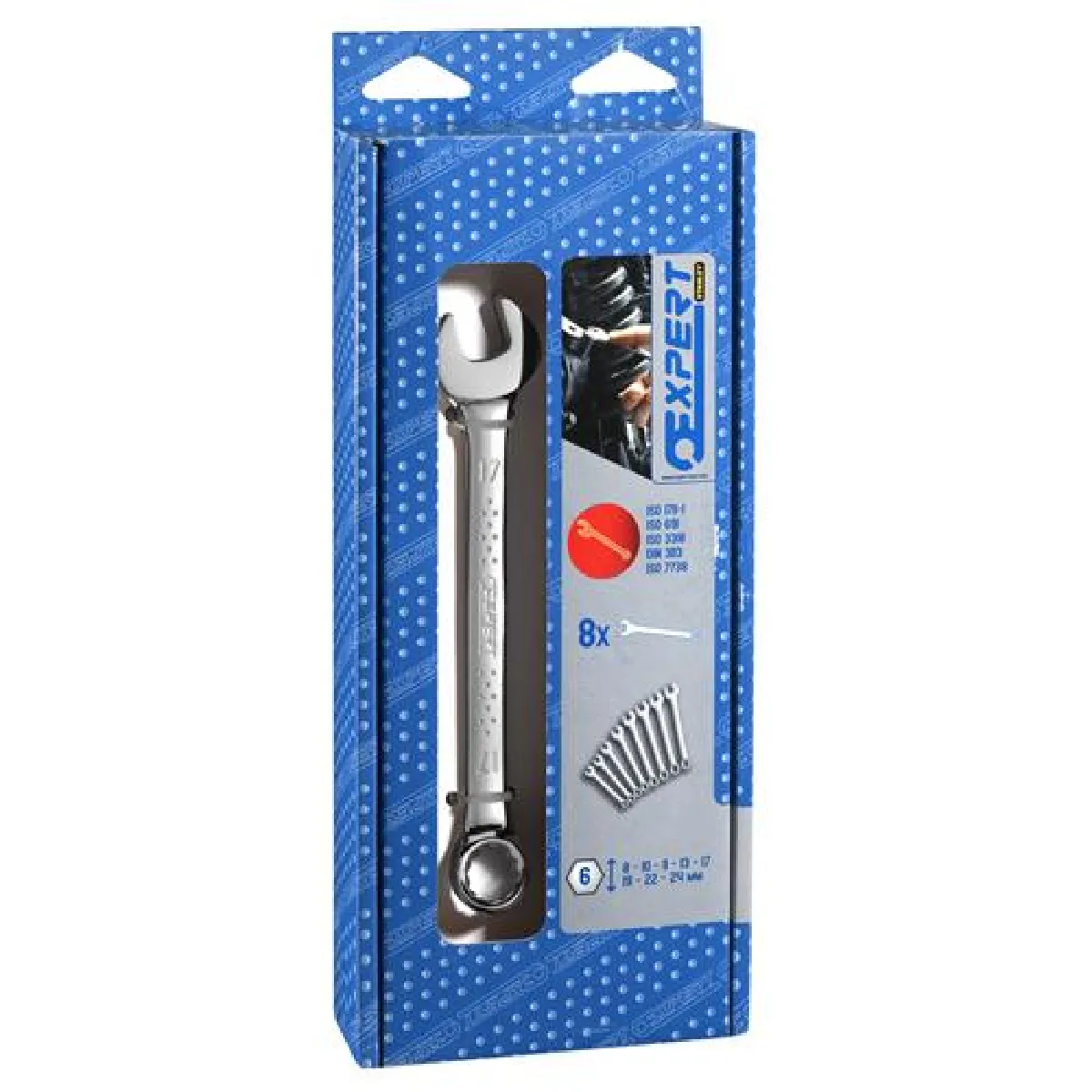 Stanley Jeu de 8 clés mixtes Expert