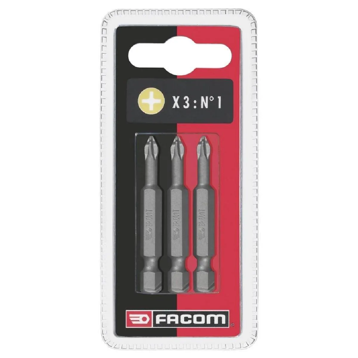 Facom Lot de 3 embouts cruciformes - Gris métal