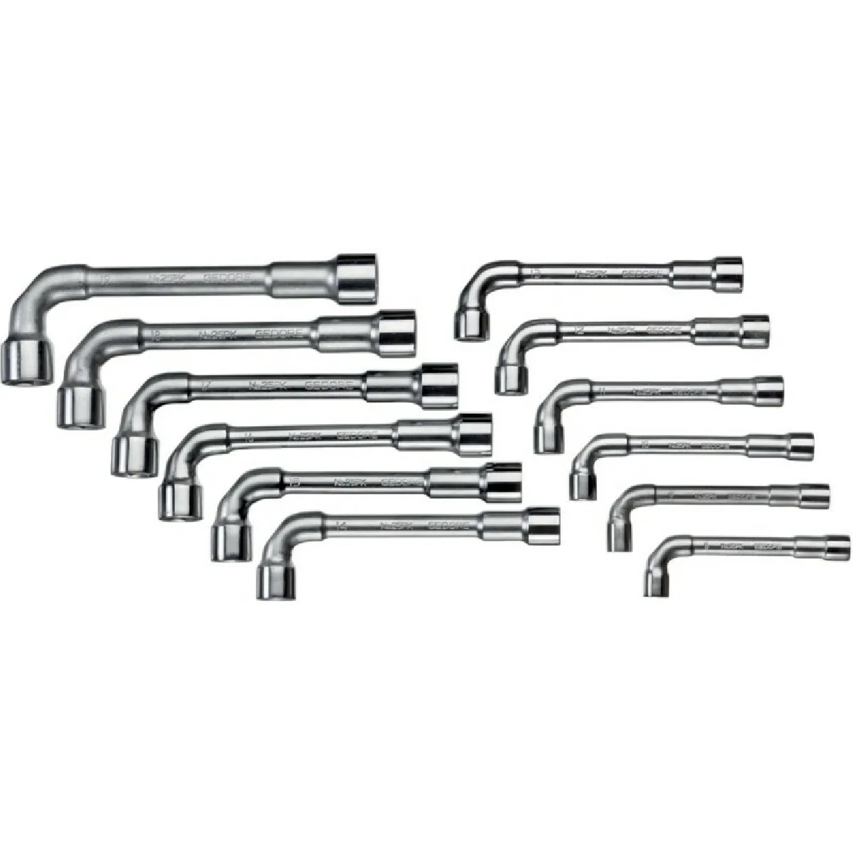 Gedore Clé Polygonale Double 6 Pans - Lot De 12