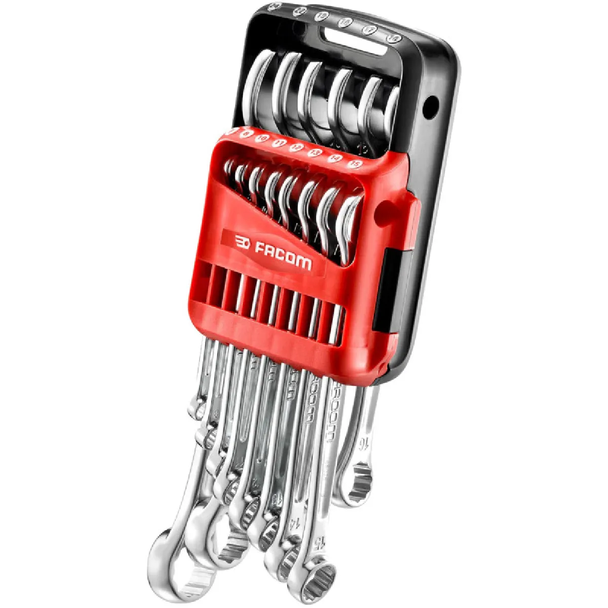 FACOM Jeu de 12 Cles Mixtes Sur Etui Portatif 440.JP12APB Manche à Section Variable Passage du Couple Sans Douleur - vue 3