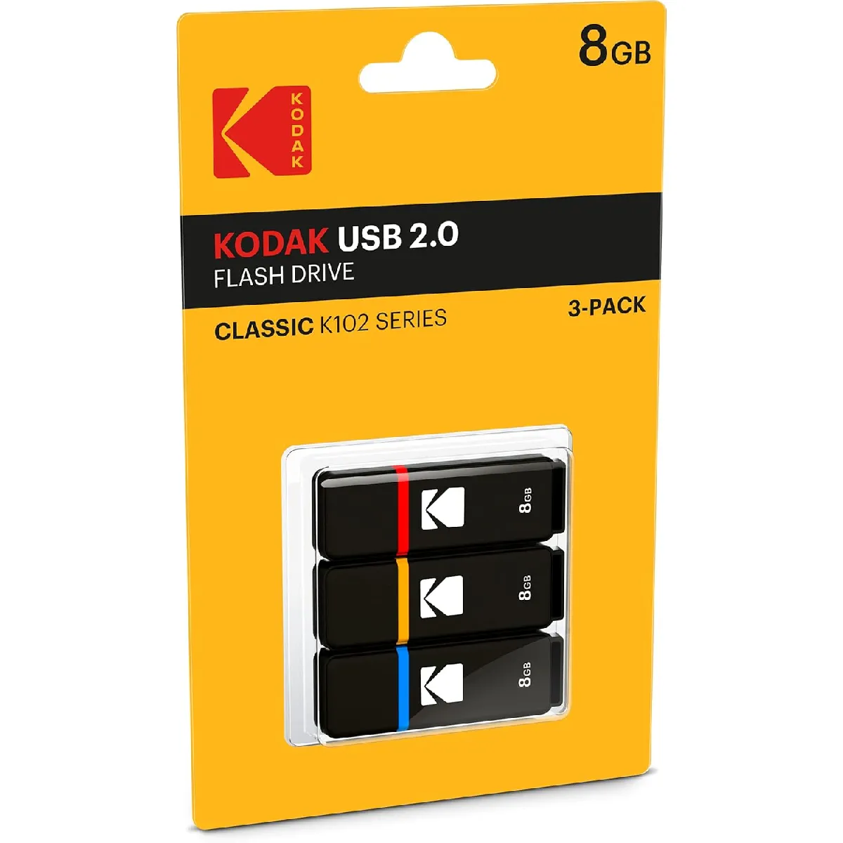 Kodak Lot de 3 Clés USB K102 8 Go