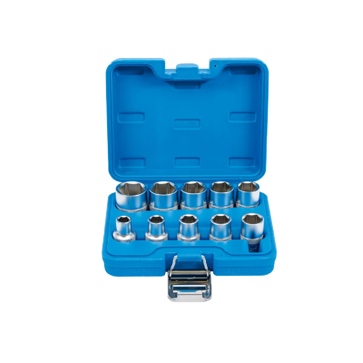 Coffret de 10 douilles à chocs 6 pans 1/2'', 10 à 24 mm, cardan et rallonge | KS Tools