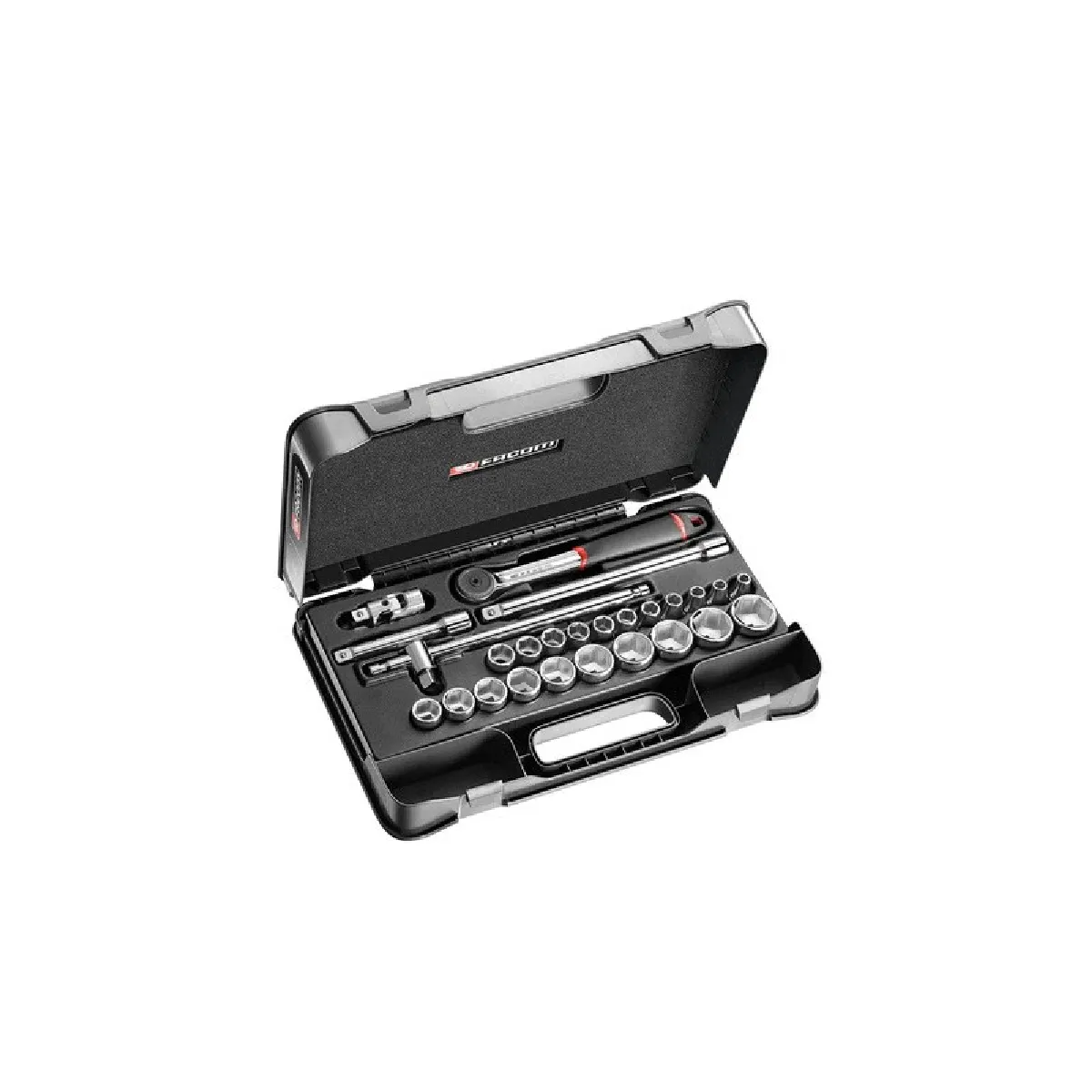 Coffret clé à cliquet + douilles 12'' FACOM .161 4P6PB 26 pièces - vue 3